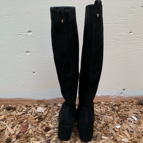 Sam Edelman black suede Thora knee high boots - Picture 3 of 6
